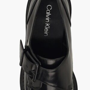 Giya Lug Loafer (Women) Calvin Klein, Black Patent Leather, Never Worn